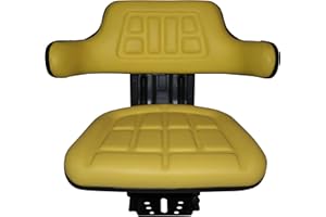 YELLOW TRAC SEATS BRAND WAFFLE STYLE UNIVERSAL TRACTOR SUSPENSION SEAT WITH TILT FITS JOHN DEERE 5200 5210 5300 5310