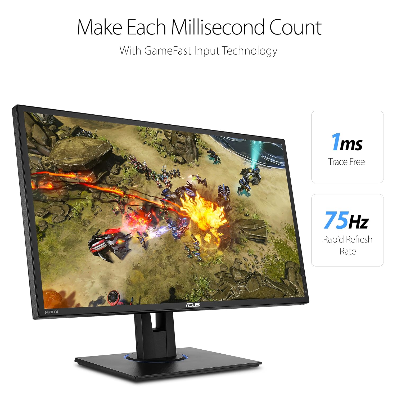 Electronics 0.5ms G-SYNC Eye Care DisplayPort HDMI DVI 1920 x 1080 ASUS VG278QR 27” Gaming Monitor 165Hz Full HD Computers & Accessories