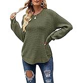 MEROKEETY Women's Winter Fall Long Sleeve Tunic Sweaters 2026 Casual Trendy Crew Neck Waffle Knit Pullover Tops Jumper