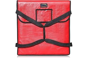 New Star Foodservice 50097 Insulated Pizza Delivery Bag, 20 by 20 by 5-Inch, Red