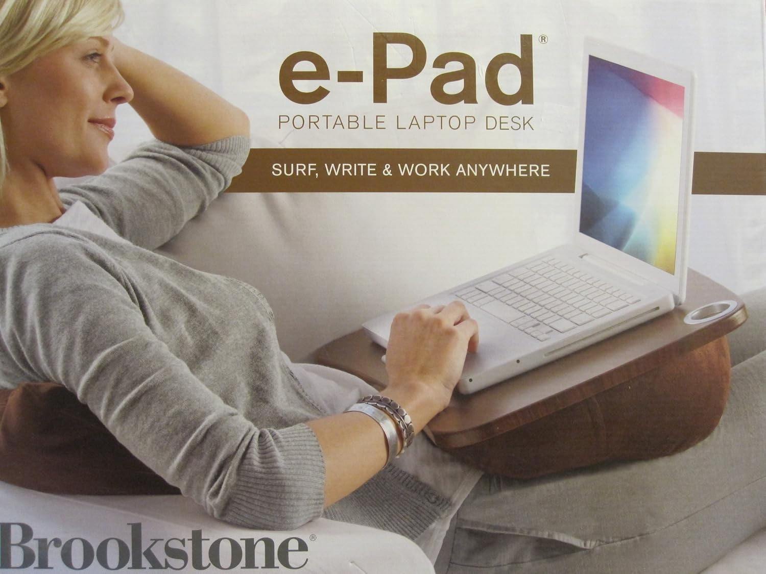 Brookstone EPad Portable Lap Desk Gray Amazon.co.uk Office Products