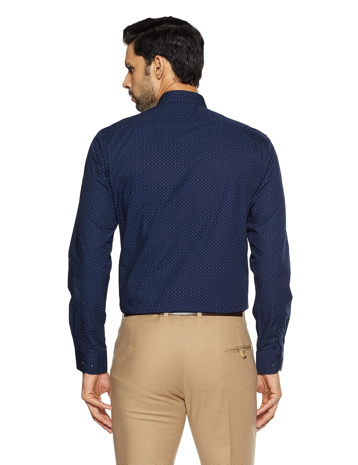 peter england men's printed regular fit formal shirt