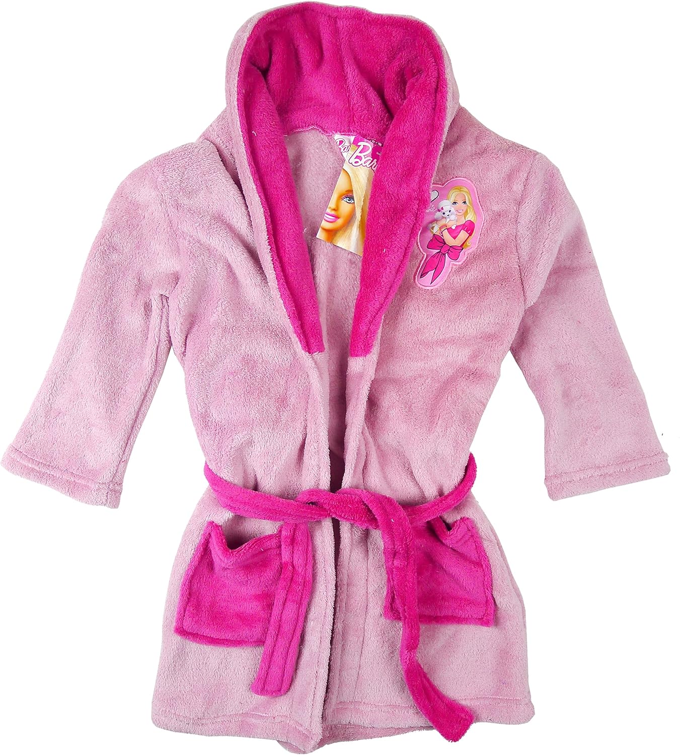 Pigiama E Vestaglia Barbie Per Bambine - Set Notte Con Cappuccio, Tasc He E Logo Ricamato - Foto 8