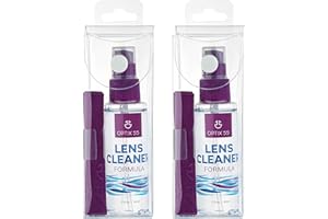 OPTIX 55 Lens Cleaner Spray Kit - Alcohol & Ammonia Free | Eye Glasses Cleaner Spray + Microfiber Cloths | Safe for Eyeglasses, Lenses & Screens | Streak-Free, Unscented (4 Fl Oz)