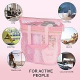 DV Lifestyle Mesh Shower Bag 25 x 26cm with Zippers Pink view 4