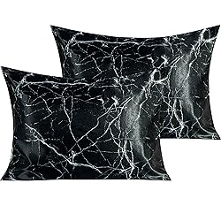 NTBAY 2 Pack Satin Standard Pillowcases for Hair