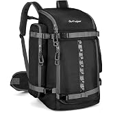 CAMELGEAR 65L Ski Boot Bag,Large Duffle Travel Bag,1680D Nylon Waterproof Padded Ski Boot Bag Backpack For Women Men Kids