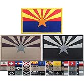 JBCD 3 Pack Arizona Flag Patch States Flags Tactical Patch Pride Flag Patch for Clothes Hat Patch Team Military Patch