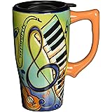 Spoontiques Music Travel Mug, Multi Colored