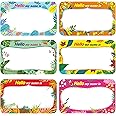 300 Pcs Name Tag Label Sticker in 6 Designs with Perforated Line for School Office Home (3.5"x2.2" Each) …