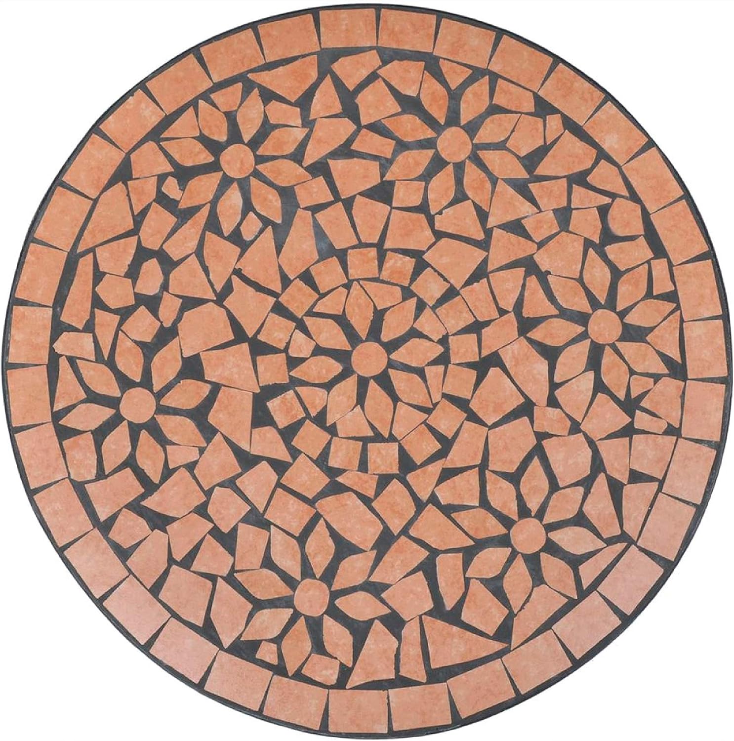 Outdoor Table, Bistro Table Terracotta 23.6" Mosaic: Kitchen & Dining