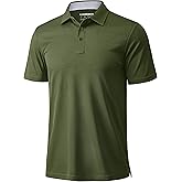 MAGCOMSEN Mens Polo Shirts Short Sleeve Moisture Wicking Performance Collared Shirt Athletic Casual Golf Polos