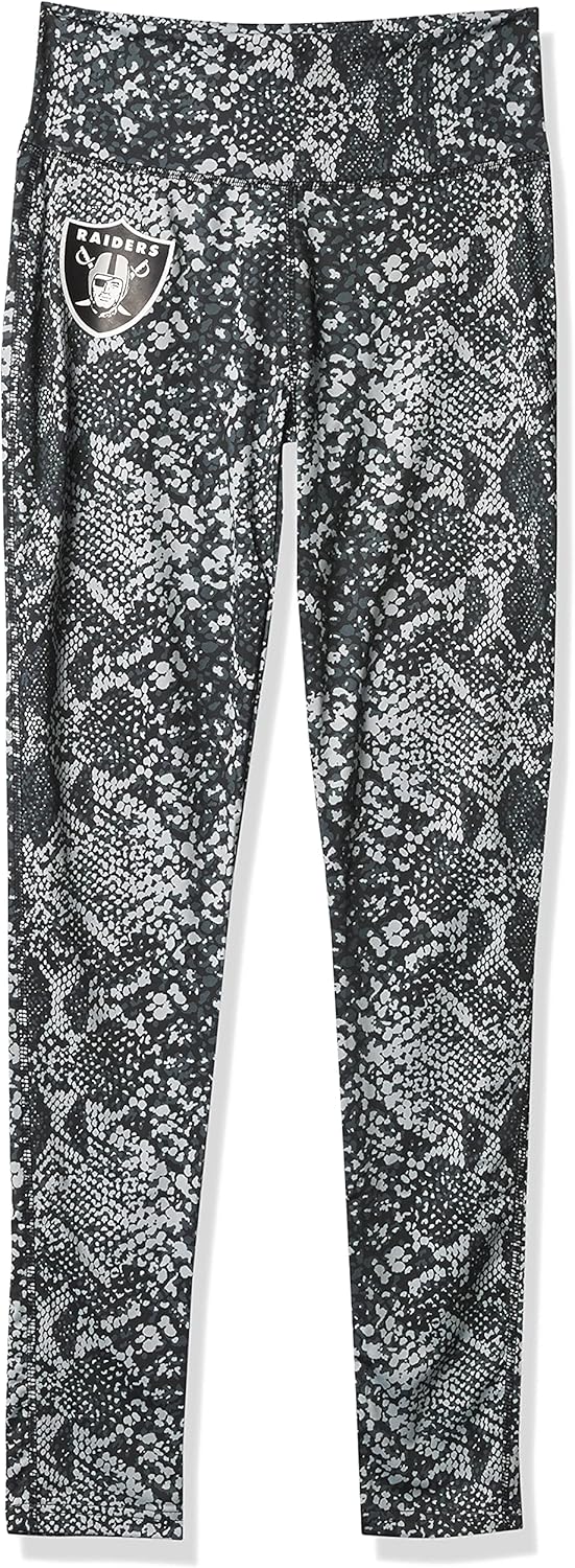 Zubaz Women's LAS Vegas Raiders Black/Gray Post Print Legging XL, Team