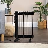 Russell Hobbs 2kW Oil Filled Radiator 9 Fin Portable Heater Black -AZ view 8