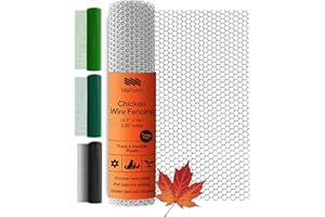 MaPorch White Plastic Chicken Wire Mesh Fence - 15.7in x 10ft Snake Barrier Roll for Poultry, Rabbit, & Gardening – Fencing &