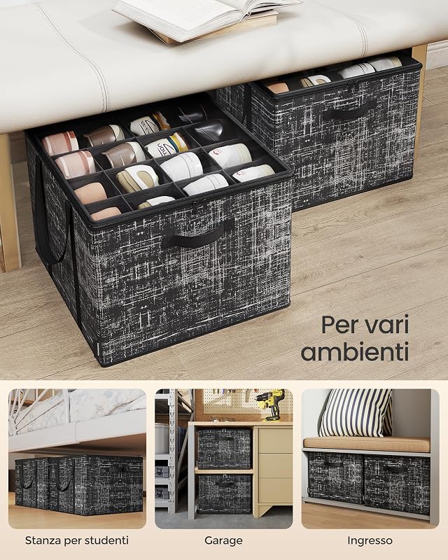 Organizer Scarpe, 1 Pezzo, Coperchio Trasparente, Maniglie