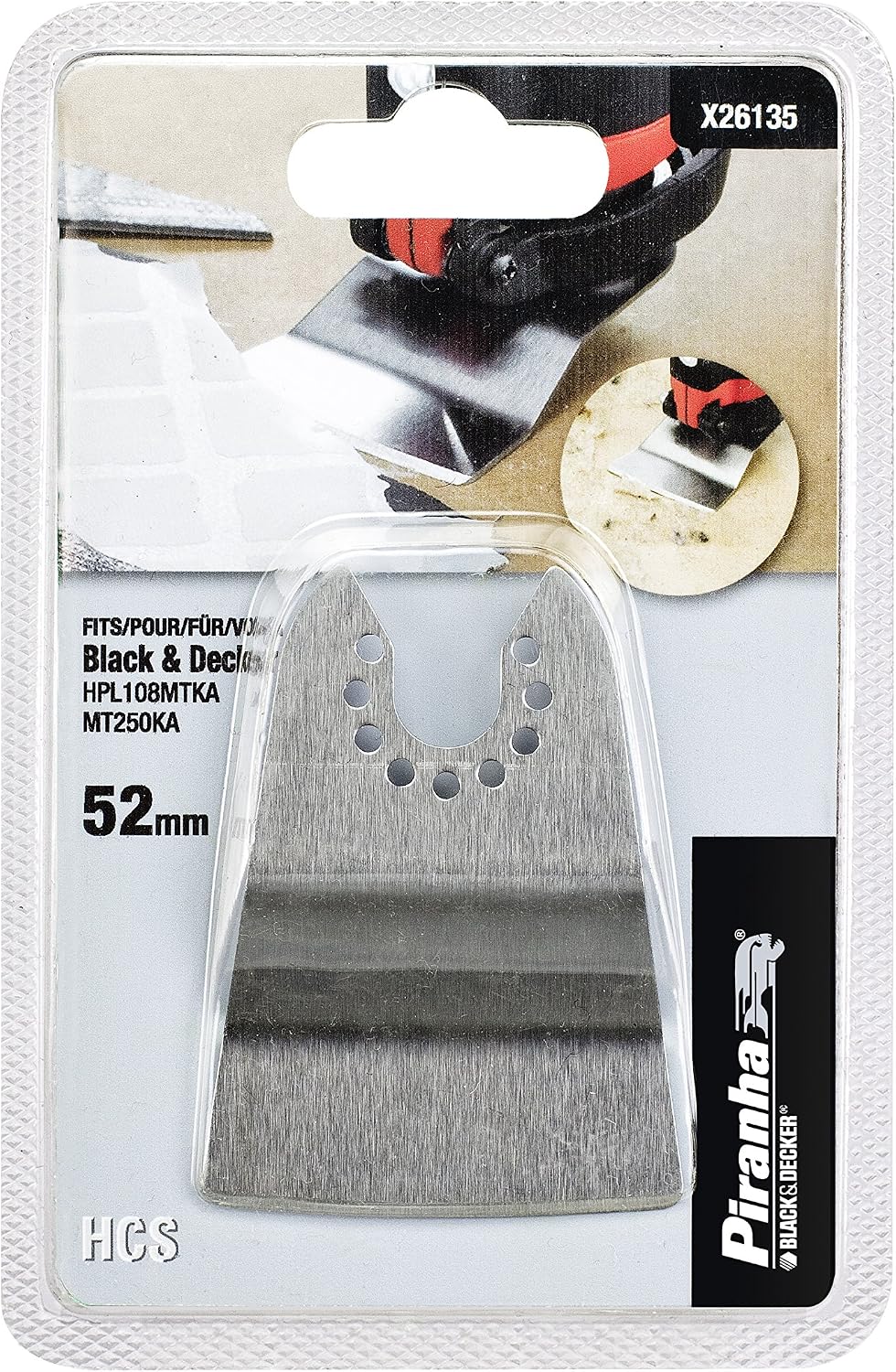 BLACK+DECKER X26135-XJ Piranha HCS Rigid Scraper with 52 mm Blade Width