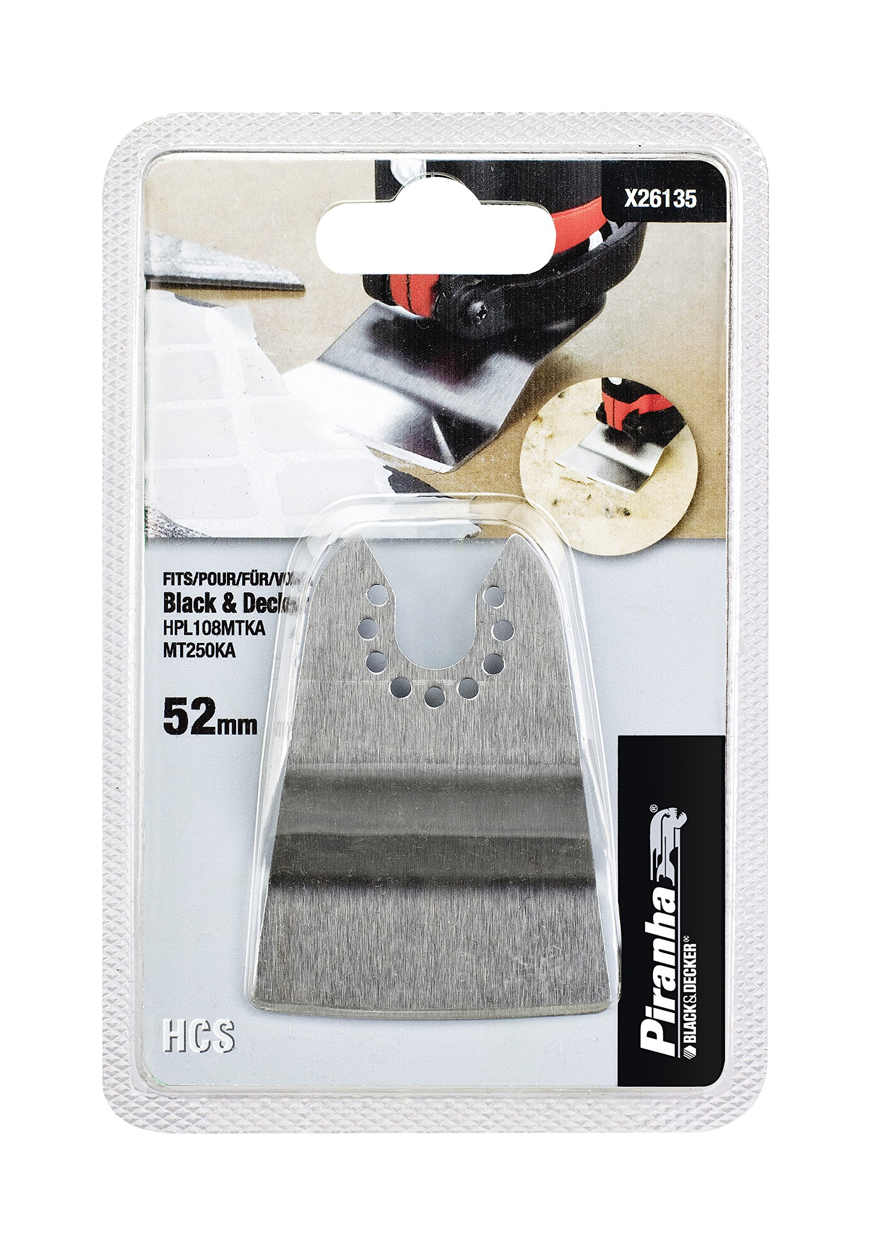 BLACK+DECKER X26135-XJ Piranha HCS Rigid Scraper with 52 mm Blade Width