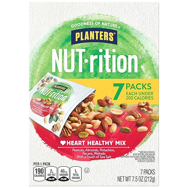 PLANTERS NUT-RITION HEART HEALTHY MIX WITH WALNUTS, 7.5...