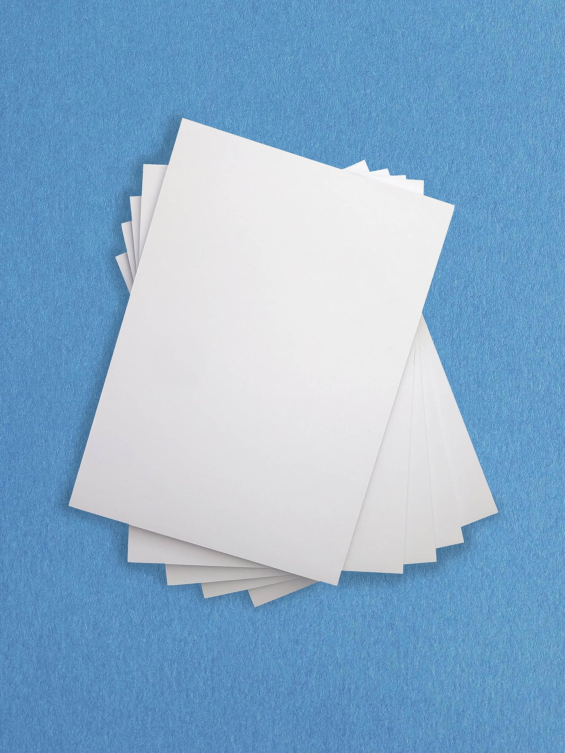 A6 Notepads - Five Pack - Quality 90gsm Plain Paper - Ideal Everyday Jotter Pads - 100 Pages/50 Sheets with strong Backing Board