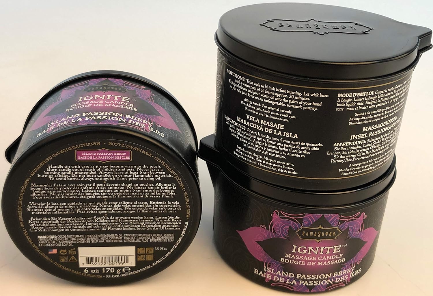 Kama Sutra - Massage Oil Candle - Island Passion Berry - 6 Ounce : Massage Oils : Beauty