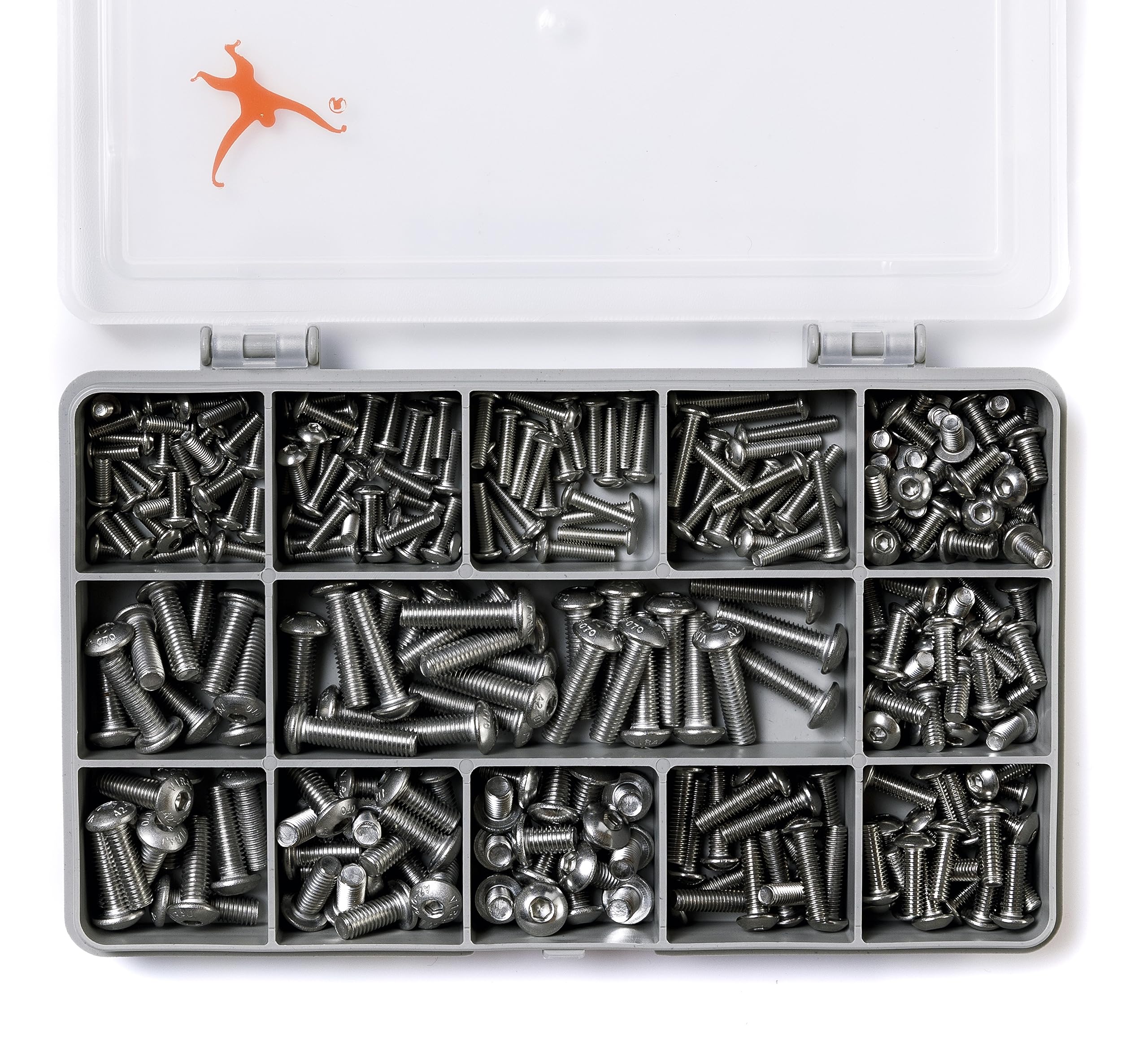 270 Assorted M3, M4 & M5 Allen Socket Button Head Machine Screws/Bolts. A2-70 Stainless Steel.