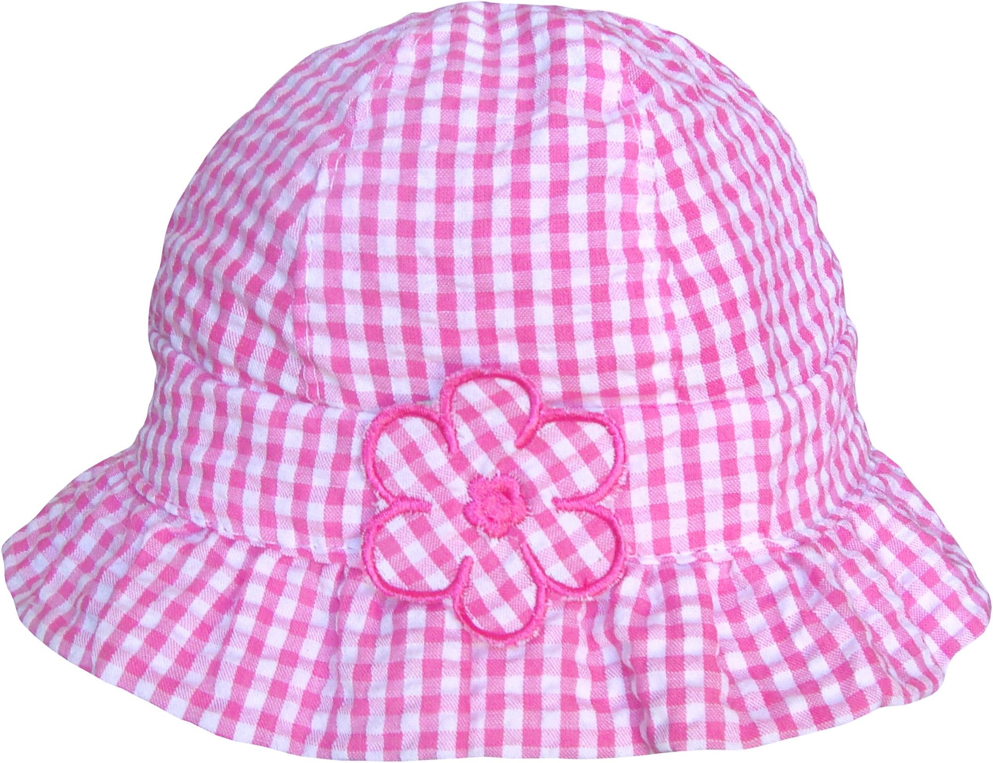 Baby Girls Pink & White Pattern Sun Hat