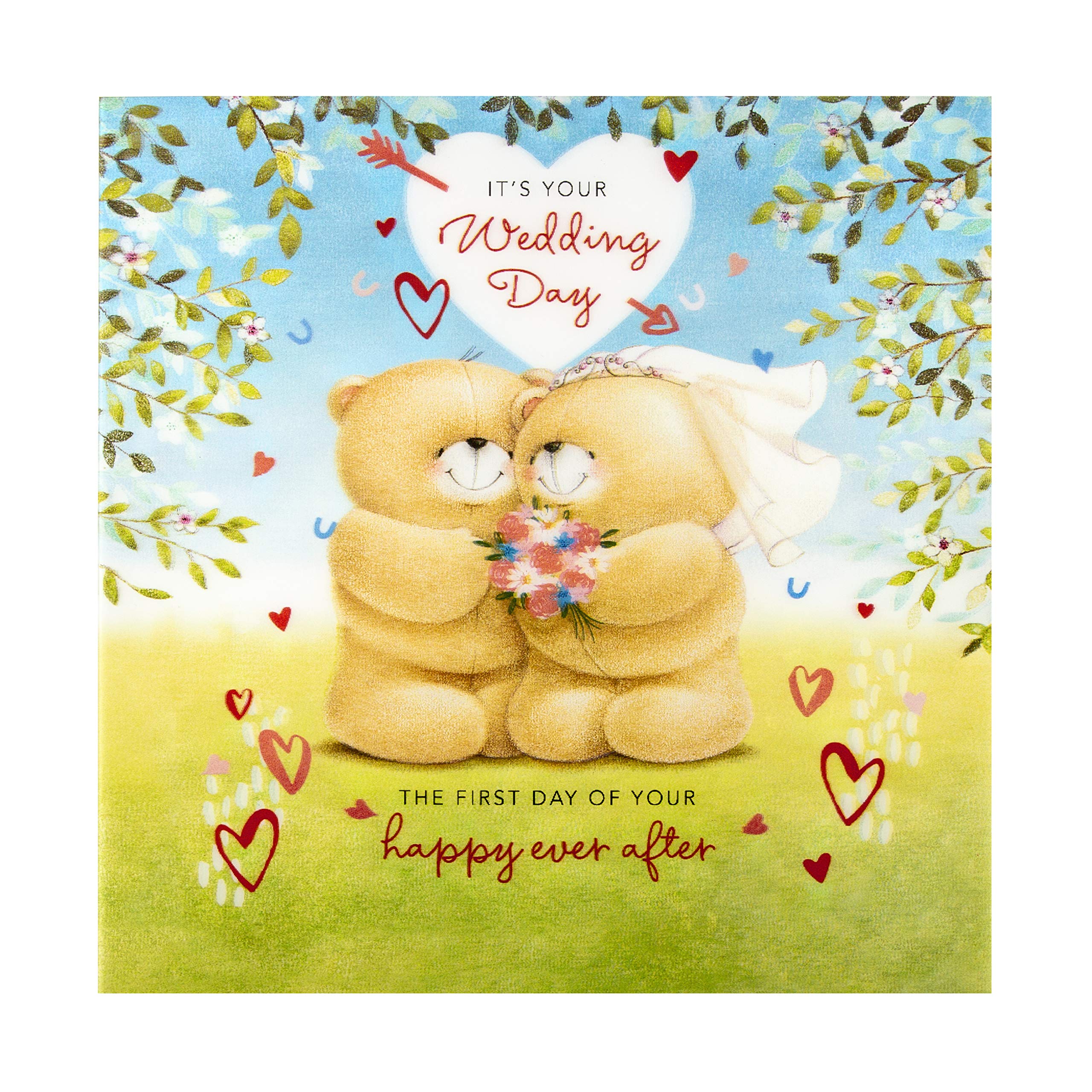 Hallmark Wedding Congratulations Card - Large 3D Effect Lenticular Design