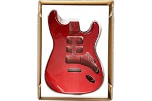 SDWU&TONG Electric Guitar Body Mahogany Wood ST Style DIY Guitar Body Humbucker/Single/Humbucker Candy Apple Red.