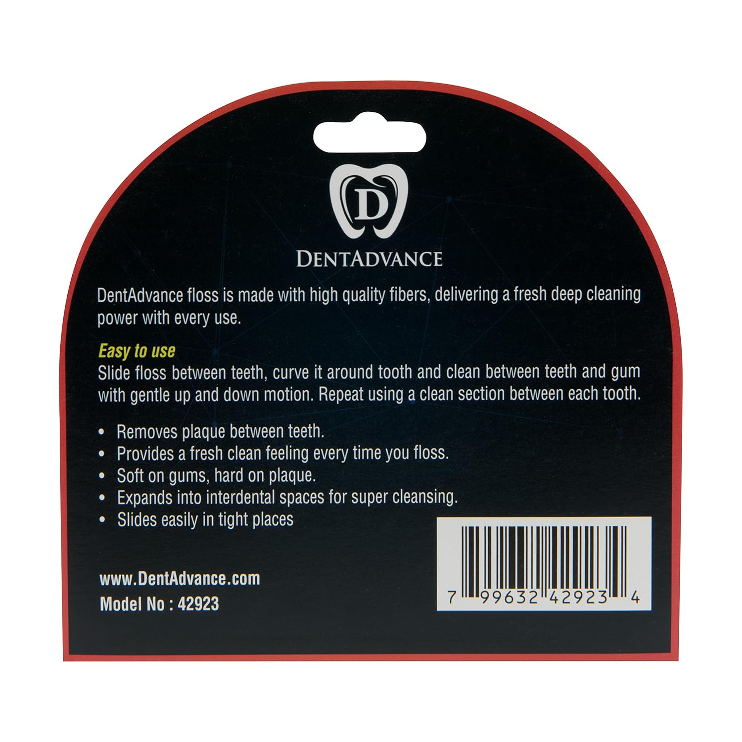 DentAdvance Unflavored Dental Floss - Premium Unwaxed, Easy Reach Back Teeth | Tooth Floss | Original, Pack of 3: Health & Personal Care