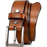 WOLFANT Thicken Full Grain Heavy Duty Belts for Men,100% Italian Real Solid Leather