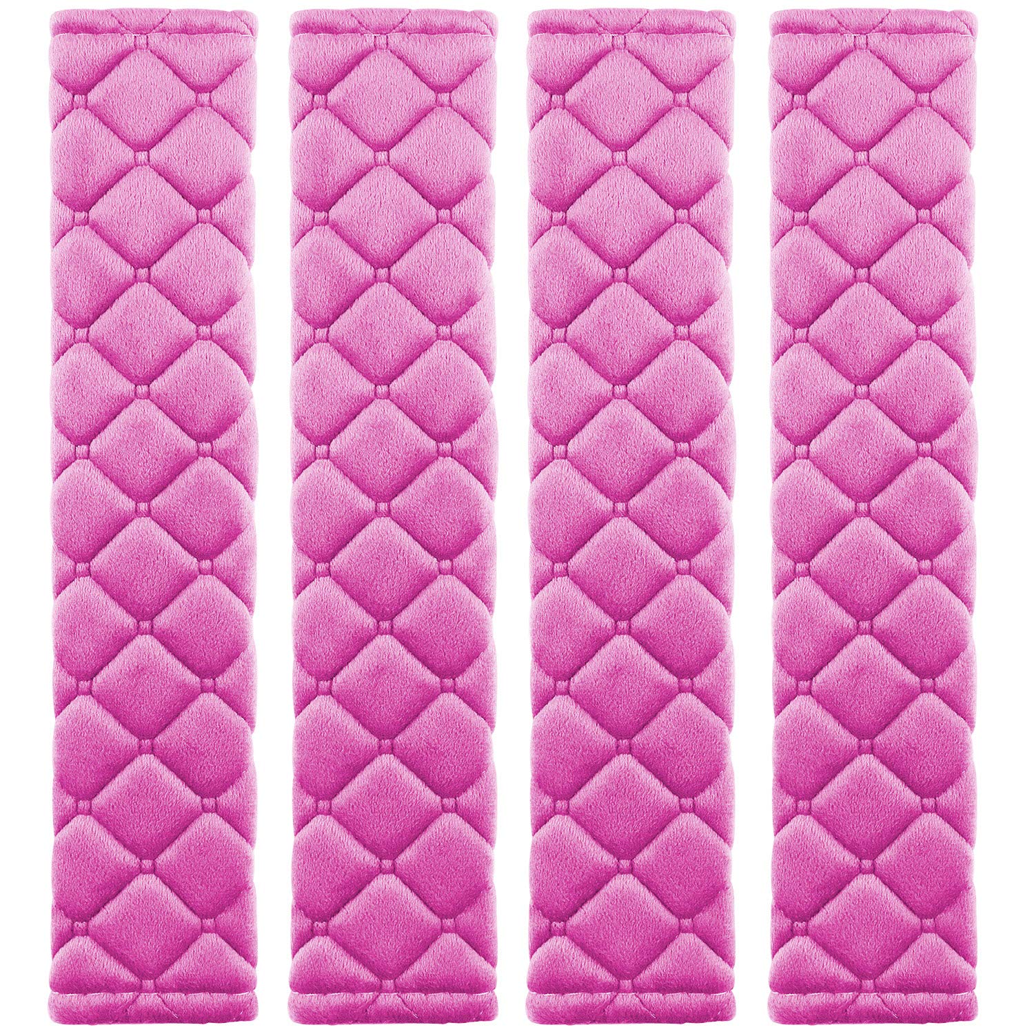 Photo 1 of MIKAFEN 4 Pack Universal Car Seat Belt Pads, Adult Seat Belt Shoulder Strap Covers Harness Pad for Car/Bag,Soft Comfort Helps Protect You Neck Shoulder from The Seat Belt Rubbing (4pack-Pink)