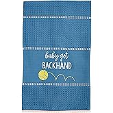 Mud Pie Baby Got Tennis Waffle Towel; 26" x 16 1/2"