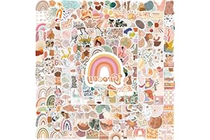 DWAVELE 200Pcs Boho Stickers, Aesthetic Stickers for Water Bottles, Vinyl Waterproof Stickers for Scrapbook, Laptop, Phone, Decorative Gifts for Adults