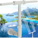 Pool Fountain for Above Ground &amp; Inground Pools with Extension, Dual Spray Pool Waterfall Fountain, Adjustable Pool Sprinkler Fountain for Swimming Pools, Cooling Waterfall Spray, Pool Accessories
