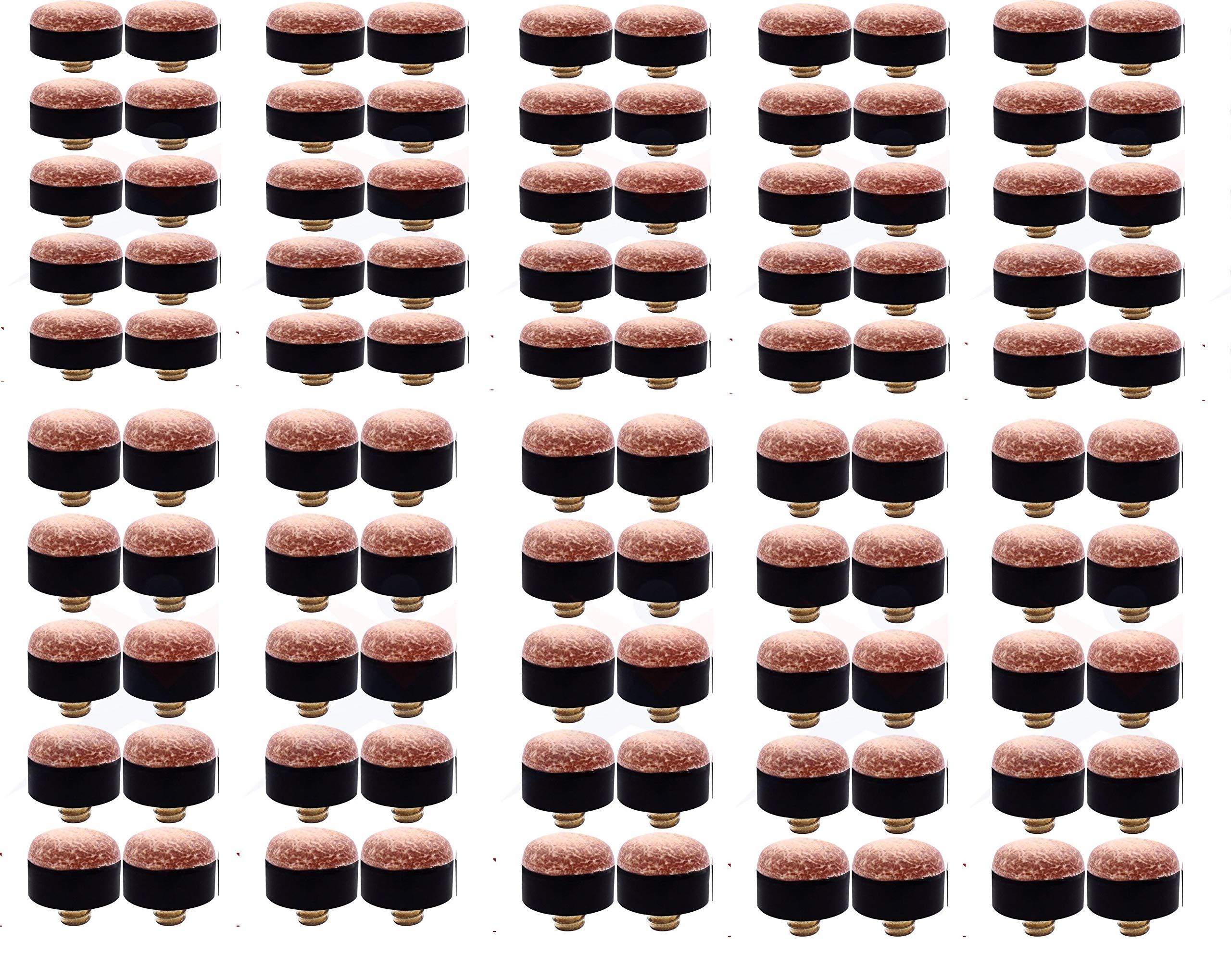Pack of 100 trade Screw on tips for pool snooker cues,10mm size