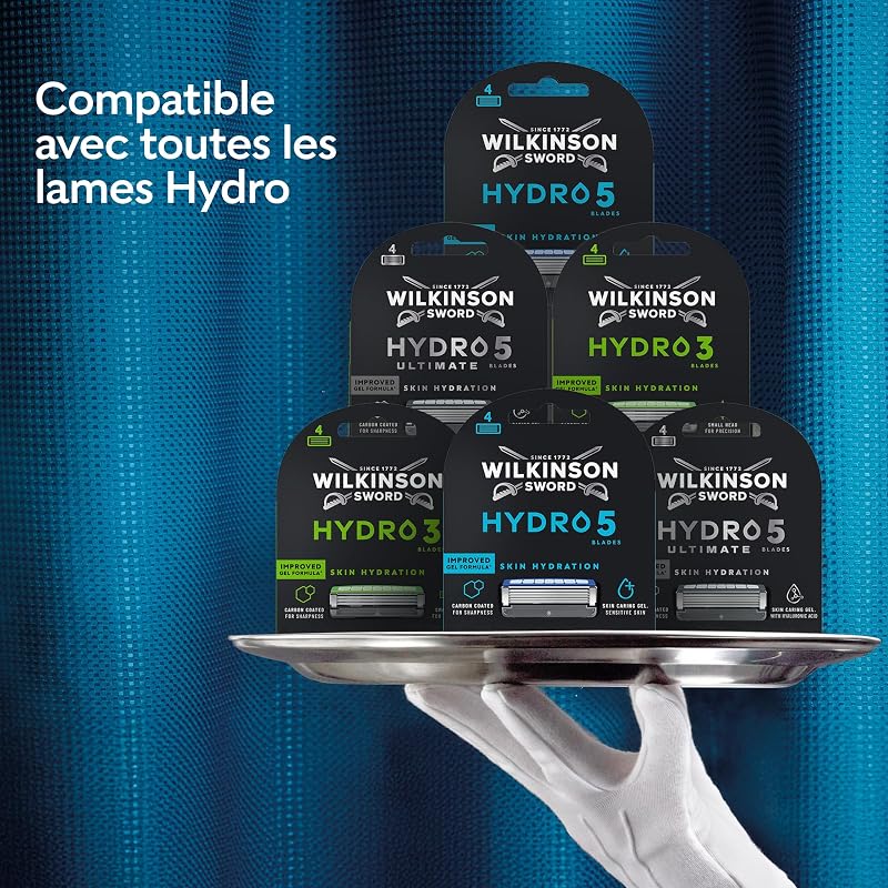 Hydro 5 recharges de lames pour homme, lot de 4