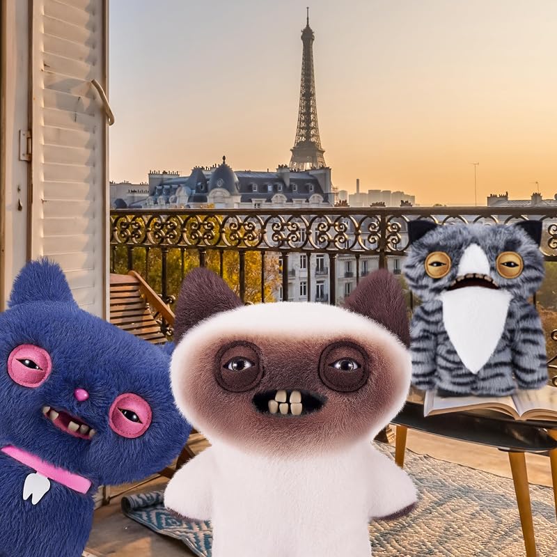 Alley Cats Peluche 22 cm (Yawper) de ZURU – Funny Ugly Monster Animal en Peluche avec Dents Humaines, Collection pour Enfants, Pré-Ados, Ados, Adultes