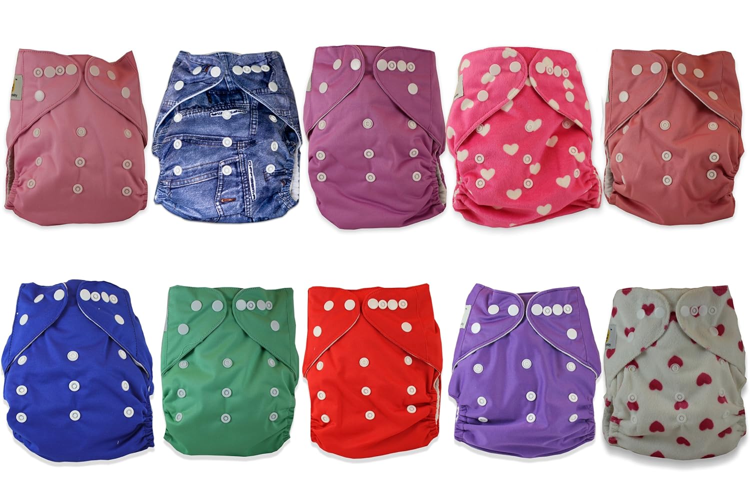 Naughty Baby Cloth Diapers with 3 Layer Microfiber Insert