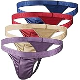 B2BODY Satin Mens Sport Thongs Underwear Silky Sexy Man G String Thong Undie Multi Pack