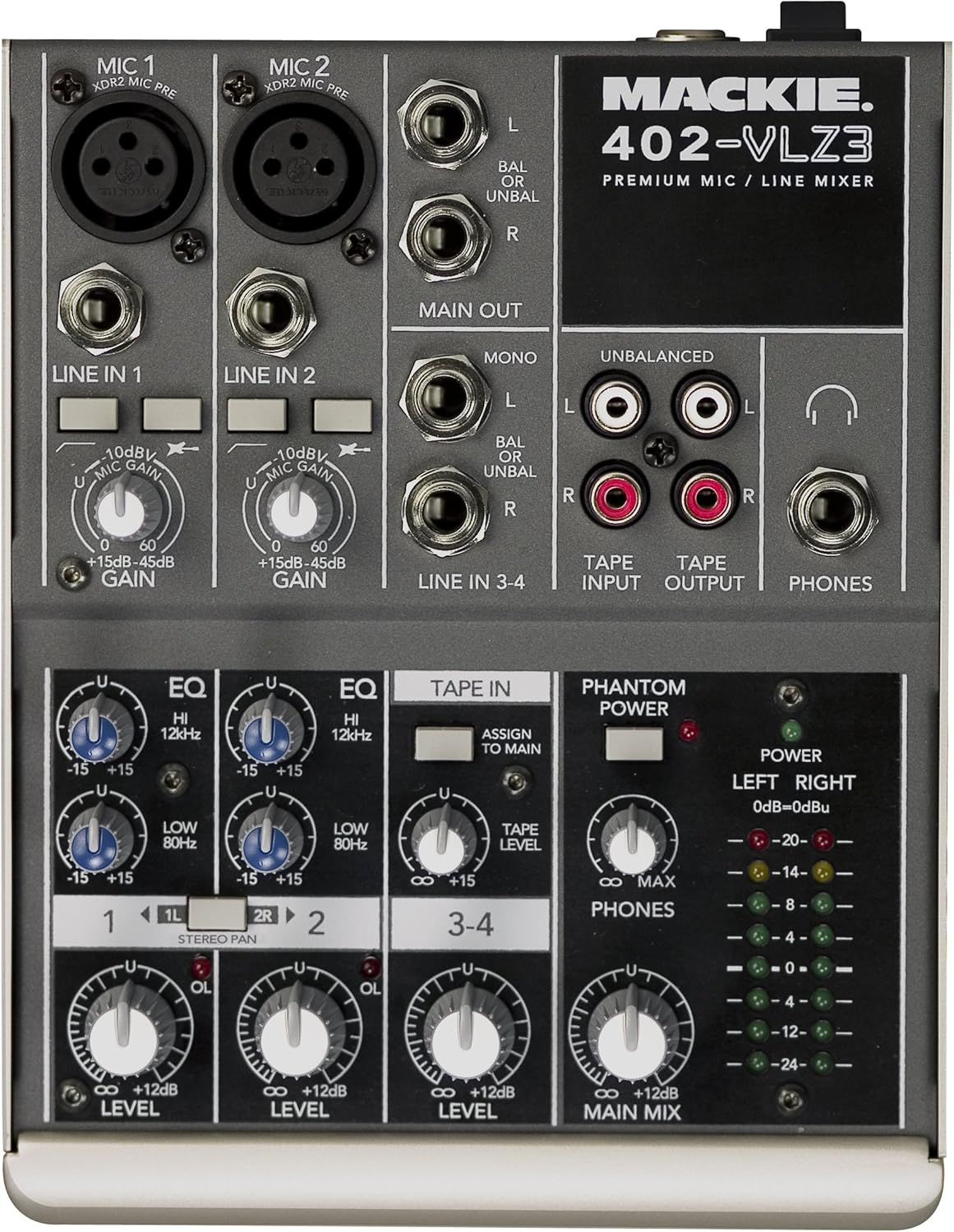 Mackie 402-VLZ3 Premium 4-Channel Ultra-Compact Mixer