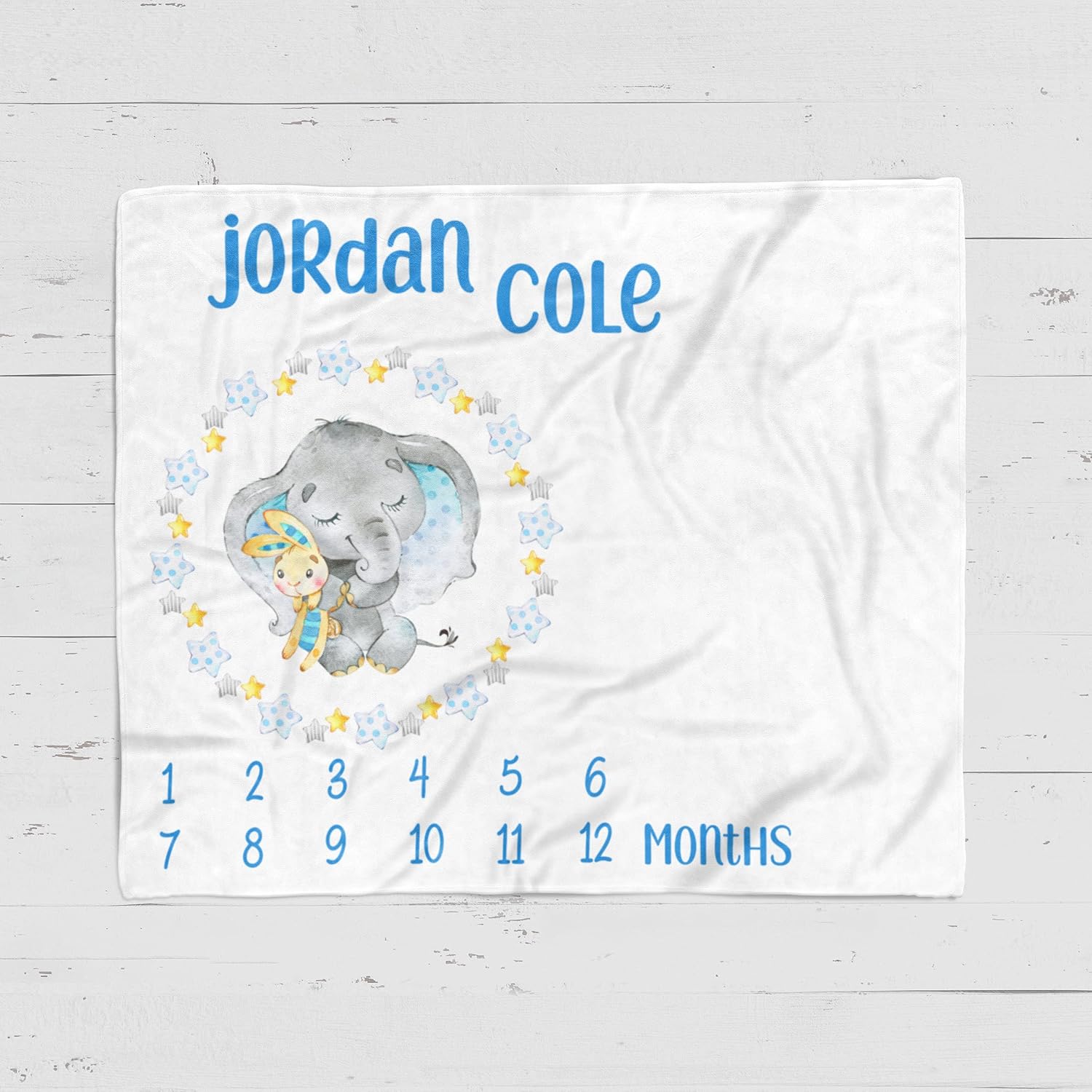 Boy Milestone Blanket Monthly Baby Blanket Boy Baby