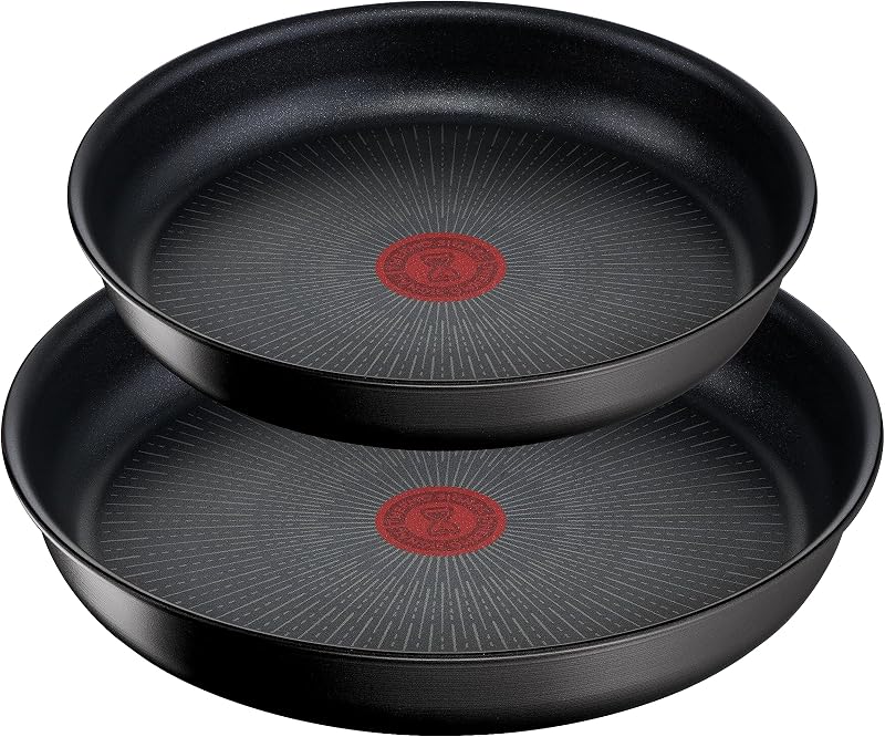Tefal ingenio unlimited on - conjunto de 2 frigideiras + pega amovível: frigideiras 22 e 26 cm, pega intercambiável, frigideiras antiaderentes, revestimento titânio, termo-sinal, cor preto — foto 8 de 8
