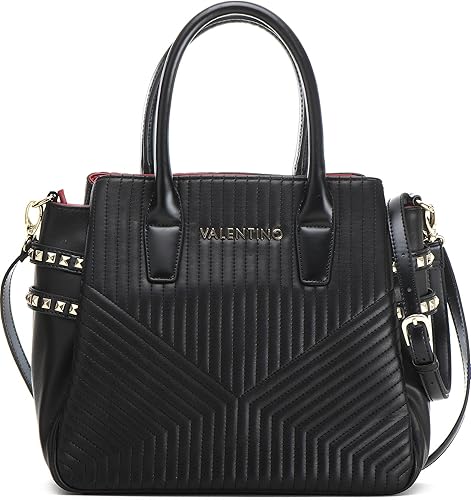 Valentino Damen Handtaschen Henkeltaschen Schultertaschen Nieten Design Schwarz 42x28x16 Cm B X H X T Amazon De Schuhe Handtaschen