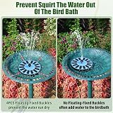 SZMP Solar Fountain Bird Bath with Glass Panel 7 Nozzles 4 Fixers view 5