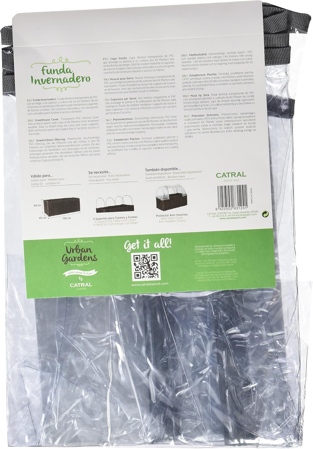 Catral 71080012 - funda invernadero para huerto kit planter 100 x ...