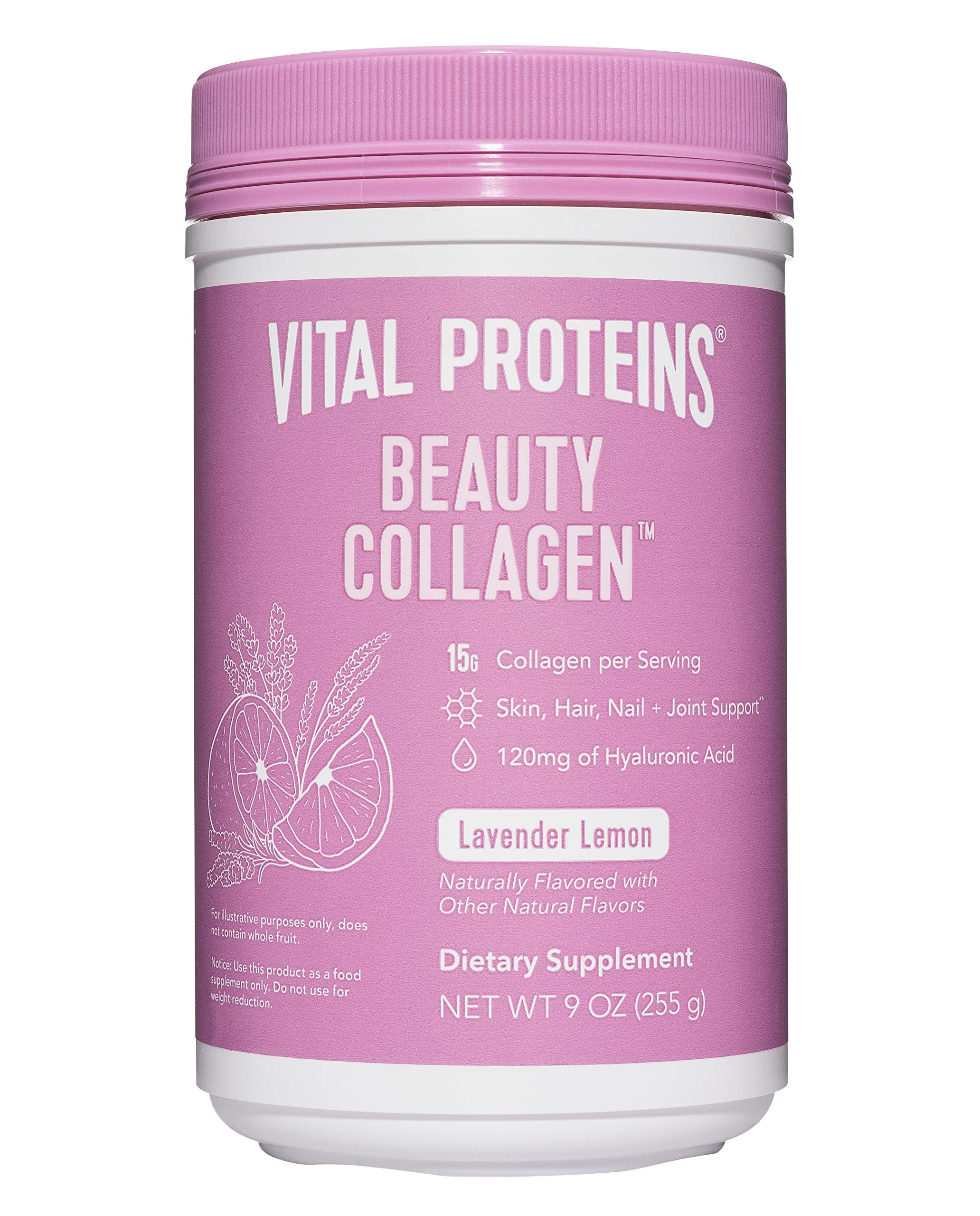 Vital Proteins Beauty Collagen (Lavender Lemon, Canister),10.8 Ounce