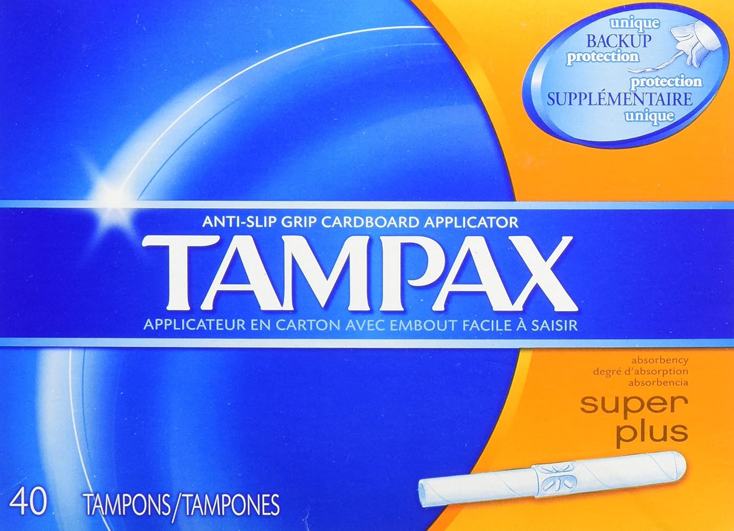 Tampax Super Plus Tampons with Flushable Cardboard Applicator40 ct