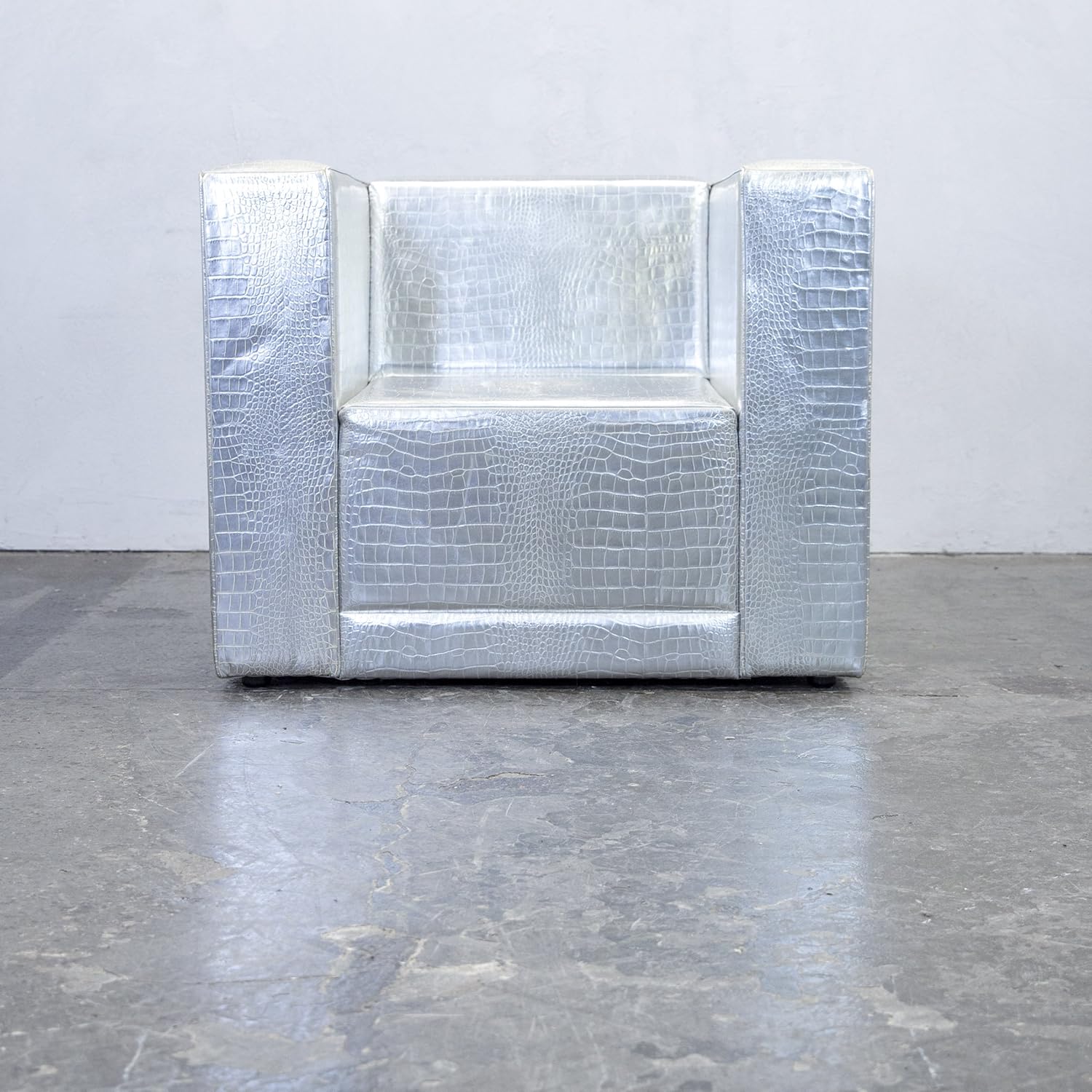 Philipp Plein Designer Sessel Leder Silber Krokodilmuster Couch Modern Echtleder 3818 Sanaa Amazon Co Uk Kitchen Home