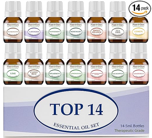 Essential Oil Set 14-5 ml Therapeutic Grade 100% Pure Frankincense, Lavender, Peppermint, Rosemary, Orange, Tea Tree, Eucalyptus, Grapefruit, Lemon, Lime, Clove, Spearmint, Lemongrass, Cinnamon best essential oil kits Essential Oil Set 14-5 ml Therapeutic Grade 100% Pure Frankincense, Lavender, Peppermint, Rosemary, Orange, Tea Tree, Eucalyptus, Grapefruit, Lemon, Lime, Clove, Spearmint, Lemongrass, Cinnamon best essential oil kits